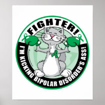 Bipolar Disorder Cat Fighter Print