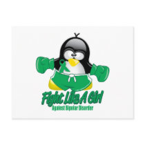 Bipolar Disorder Fighting Penguin Postcards