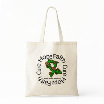 Bipolar Disorder Hope Faith Cure Flower Ribbon Tote Bag