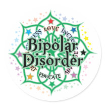 Bipolar Disorder Lotus Stickers