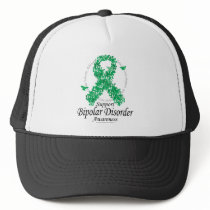 Bipolar Disorder Ribbon of Butterflies Hats