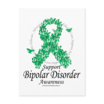 Bipolar Disorder Ribbon of Butterflies Post Card