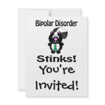 Bipolar Disorder Stinks Skunk Awareness Design Personalized Announcements