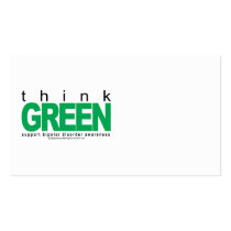 Bipolar Disorder THINK Green Business Card