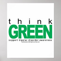 Bipolar Disorder THINK Green Print