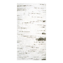 Birch bark customized photo card