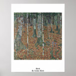 Birch By Gustav Klimt Poster