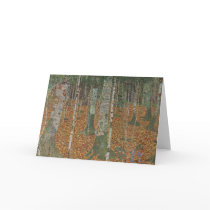 Birch Forest by Gustav Klimt Cards
