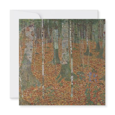 Birch Forest by Gustav Klimt Personalized Invitations by MasterpieceCafe