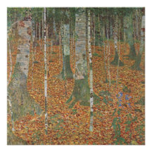 Birch Forest by Gustav Klimt Personalized Invitations