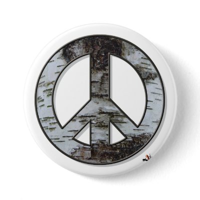 Birch Peace Button by threesalamanders