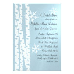 Birch Tree and Snowflakes Bridal Shower Ice Blue Invites