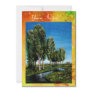 BIRCH TREES IN TUSCANY,green brown yellow sparkles Personalised Invitation