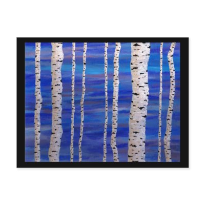 birch trees post card by rippleart