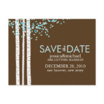 Birch Trees Save the Date Wedding postcards