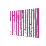 Birch Trees You Choose Background Colour Stretched Canvas Prints