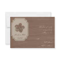 Birch Wood Beauty Fall Wedding Response Card
