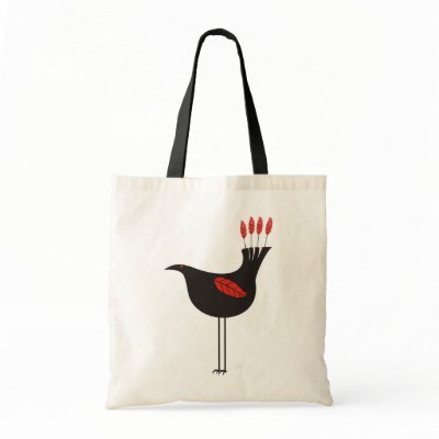 Bird and it's feathers tote bags by Samanthacat