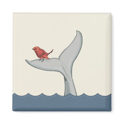 Bird and Whale Magnet by rosieandme