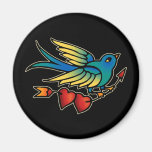 Bird Arrow and Hearts Magnet