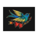 Bird Arrow and Hearts Post Cards