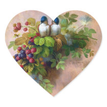 Bird Berries and Bees Fine Art Sticker