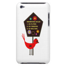 Bird Birdhouse Rules iPod Touch 4 Case Barely There iPod Covers