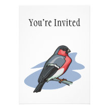 Bird Bullfinch Personalized Invitations