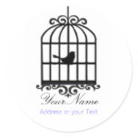 Bird Cage Address Sticker