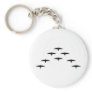 Bird covey black birds keychain