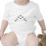 Bird covey black birds rompers