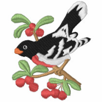 Bird Embroidered Polo Shirt