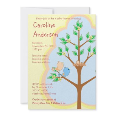 Bird Family Baby Shower Invitations by kat_parrella