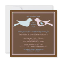 Bird Family Couples Baby Shower Invitation