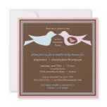 Bird Family Couples Baby Shower Personalised Announcement