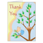 Bird Family Thank You Notecard