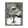 BIRD FEEDERS & SNOW by SHARON SHARPE Postcards