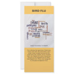 Bird Flu Awareness Word Cloud Information Template Custom Rack Card