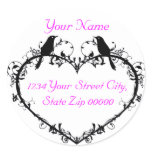Bird & Heart Address Sticker