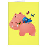 BIRD, HIPPO & BUTTERFLIES CARDS