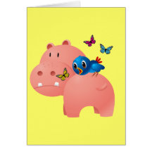 BIRD, HIPPO & BUTTERFLIES CARDS