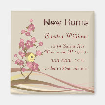 Bird House New Home Announcement Custom Magnet