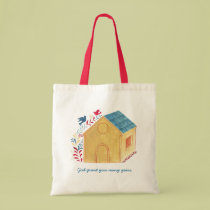 Bird house Tote bags