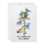 Bird Houses My House is Your House - Spanish Personalized Invite
