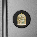 Bird In Cage Winter Scene magnets
