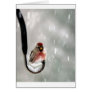 Bird in the snow greeting card