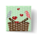 bird love hearts buttons