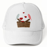bird love hearts trucker hat