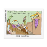 Bird Ministries Funny Religion Cartoon Gifts Tees Post Card