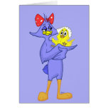 Bird Mother and Baby Greeting Card